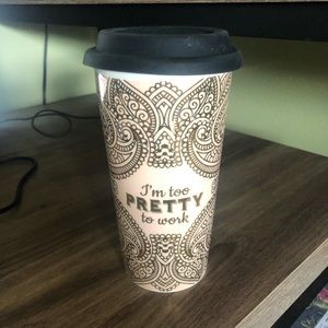 Too Pretty To Work Travel Mug